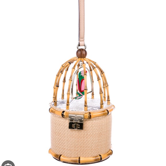 ISO IN SEARCH OF Kate Spade Haute Stuff Parrot In A Cage Novelty Wristlet - Picture 1 of 1